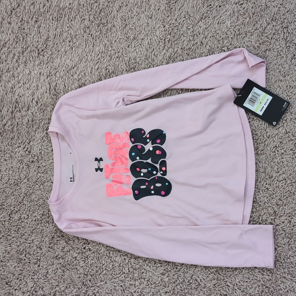 NWT Under Armour 2 piece set girls long sleeve + pants